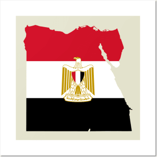 Egypt Flag Map Posters and Art